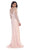 Sheer Pearls and Rhinestone Mesh Evening Gown