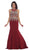 May Queen - Gilt Embroidered Illusion Trumpet Prom Gown