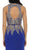 May Queen - Gilt Embroidered Illusion Trumpet Prom Gown
