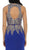 Gilt Embroidered Illusion Trumpet Prom Gown