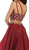 Two Piece Bateau A-line Prom Dress