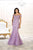 May Queen - RQ7493 Laced Off Shoulder Mermaid Dress In Purple