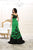 May Queen RQ7499 Embellished Off Shoulder Sheath Evening Dress - 1 pc Emerald/Black In Size 14 Available In Green and Black