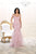 May Queen - RQ7502 Laced V-Neck Trumpet Dress In Purple