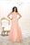May Queen - RQ7505 Embroidered High Halter Mermaid Dress In Pink