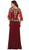 May Queen - RQ7514 Cape Sleeve Embellished A-line Mother of the Bride Gown