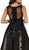 May Queen Sleeveless Mesh Satin Gown with Embroidery RQ7516 - 1 pc Black In Size 14 Available In Black