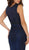 Bedazzled Sheer Bateau Sheath Evening Dress