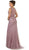 May Queen - Beaded Illusion Bateau Sheath Evening Gown RQ7524 - 1 Pc Mauve in Size 10 and 1 Pc Black in Size 14 Available