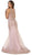 Sleeveless Sheer Illusion Evening Gown