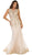 Sleeveless Sheer Illusion Evening Gown