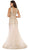 Sleeveless Sheer Illusion Evening Gown