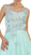 Embellished Illusion Bateau A-line Evening Gown