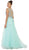Embellished Illusion Bateau A-line Evening Gown