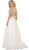 Embellished Illusion Bateau A-line Evening Gown