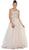 Embellished Illusion Bateau A-line Evening Gown
