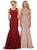 May Queen - RQ7544 Beaded Lace Square Neck Trumpet Evening Dress