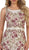 Multi-Colored Floral Lace Bateau Sheath Evening Gown