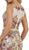Multi-Colored Floral Lace Bateau Sheath Evening Gown