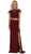 Two Piece Bedazzled Sheath Evening Dress