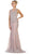 Embellished Illusion Jewel Sheath Prom Gown