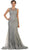 Embellished Illusion Jewel Sheath Prom Gown
