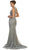Embellished Illusion Jewel Sheath Prom Gown