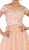 Shimmering Illusion Scoop Neck A-line Evening Gown
