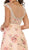 Cap Sleeve Floral Embellished A-line Evening Gown