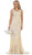 Embellished Scoop Neck Sheath Evening Dress