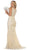 Embellished Scoop Neck Sheath Evening Dress