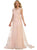 May Queen - RQ7556 Embellished Illusion Jewel Fitted Evening Gown