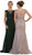 Embellished Cap Sleeve Illusion Bateau Sheath Evening Dress