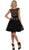 Sheer Beaded Cap Sleeves A-line Cocktail Dress
