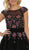 Sheer Beaded Cap Sleeves A-line Cocktail Dress