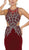 May Queen - Bejeweled Illusion Halter Sheath Evening Dress
