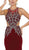 Bejeweled Illusion Halter Sheath Evening Dress