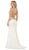 Bejeweled Illusion Halter Sheath Evening Dress