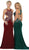 Bejeweled Illusion Halter Sheath Evening Dress