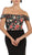 May Queen - RQ7564 Floral Applique Off-Shoulder Fitted Evening Dress