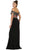 Floral Applique Off-Shoulder Fitted Evening Dress