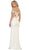 Floral Applique Off-Shoulder Fitted Evening Dress