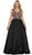 May Queen - RQ7565 Floral Embroided V-neck Prom Ballgown