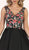 Floral Embroided V-neck Prom Ballgown