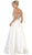 May Queen - RQ7565 Floral Embroided V-neck Prom Ballgown