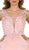 May Queen - Beaded Lace Deep V-neck Cocktail Dress