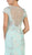 Short Sleeved Floral Embellished Sheath Mother of the Bride Gown