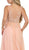 May Queen - RQ7569 Embellished Illusion Scoop Lace A-line Mother of the Bride Dress