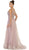 Embellished Illusion Scoop Lace A-line Mother of the Bride Dress