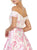 May Queen - RQ7574 Off-Shoulder Floral Print A-line Prom Gown